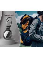 Apple AirTag Metalinis Dėklas – Pakabukas su Karabino Dizainu