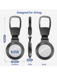 Apple AirTag Metalinis Dėklas – Pakabukas su Karabino Dizainu