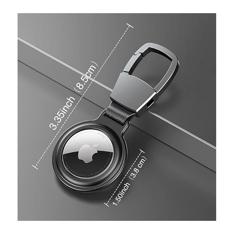 Apple AirTag Metalinis Dėklas – Pakabukas su Karabino Dizainu