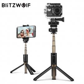 Bluetooth asmeniukių lazda (selfie stick) Blitzwolf Sport, trikojė, su pulteliu