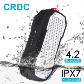 Bevielė (Bluetooth), atspari drėgmei, nešiojama kolonėlė CRDC IPX7 su AUX jungtimi