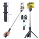 3-jų telefono objektyvų rinkinys  su trikoju stovu / asmeniukių (selfie) lazda APEXEL ir bluetooth pulteliu