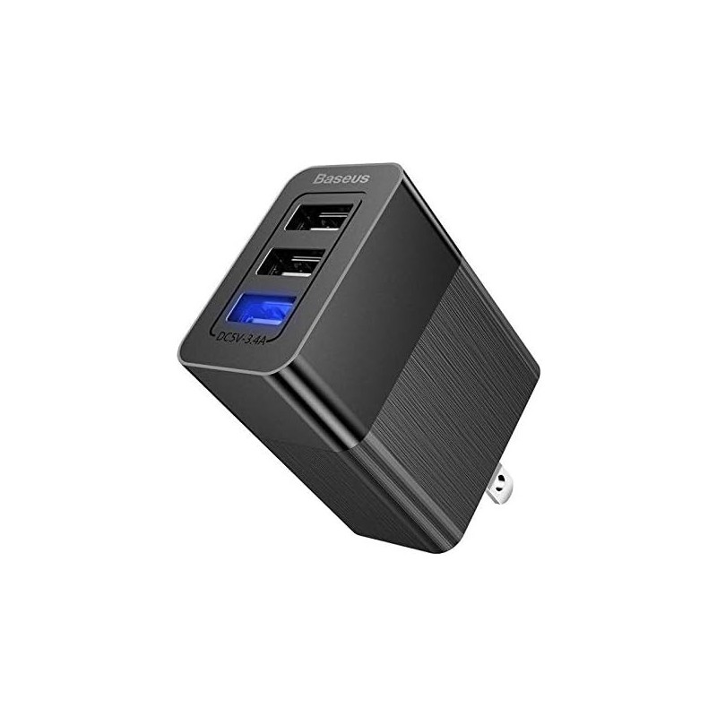 Baseus Universalus Kelioninis Greito Krovimo Adapteris USB/AC/DC – Juodas Baseus Universalus Kelioninis Greito Krovimo Adapteris USB/AC/DC – Juodas