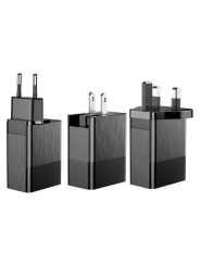 Baseus Universal Travel Fast Charging Adapter USB/AC/DC – Black