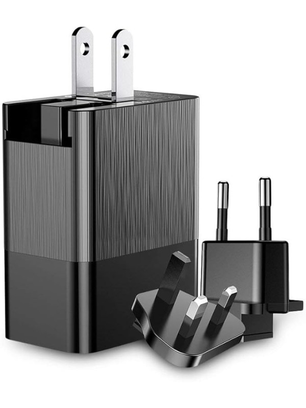 Baseus Universal Travel Fast Charging Adapter USB/AC/DC – Black