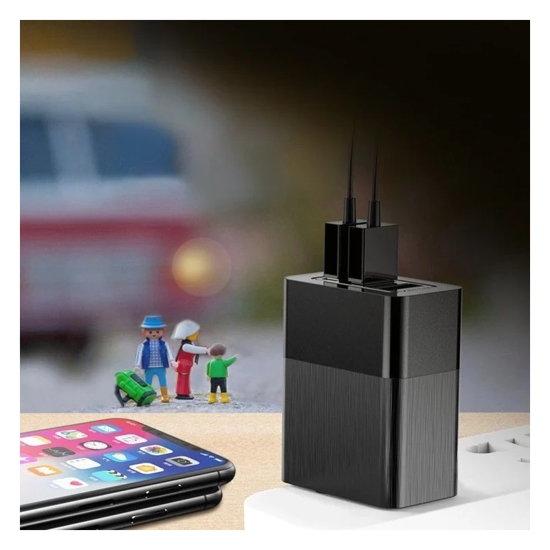 Baseus Universalus Kelioninis Greito Krovimo Adapteris USB/AC/DC – Juodas Baseus Universalus Kelioninis Greito Krovimo Adapteris USB/AC/DC – Juodas