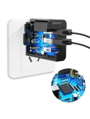 Baseus Universal Travel Fast Charging Adapter USB/AC/DC – Black