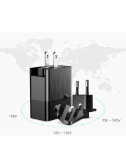 Baseus Universal Travel Fast Charging Adapter USB/AC/DC – Black