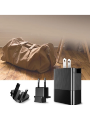 Baseus Universal Travel Fast Charging Adapter USB/AC/DC – Black