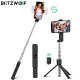 Trikojė Bluetooth asmenukių lazda (selfie stick) Blitzwolf tripod su pulteliu