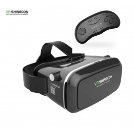 Virtualios realybės akiniai SHINECON VR 3D 360 su Bluetooth pulteliu