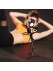 Blitzwolf BW-BS15 Tripod Selfie Stick with Lighting, Microphone & Bluetooth Remote