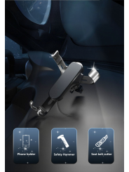 Car Phone Holder with Seatbelt Cutter & Glass Breaker - YuRoad for Grilles