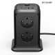 Telefono įkroviklis, 8 220V rozečių šakotuvas-ilgintuvas Bliztwolf, 2X USB, 2X USB-C