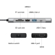 USB šakotuvas (HUB)  Essager 8 in1 su type C, SD/TF kortelių skaitytuvu, HDMI ir SSD jungtimi
