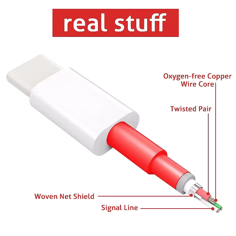 USB Type-C telefono laidas OnePlus 'Warp Charge' 6A – 1m/1.5m