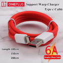 USB Type-C telefono laidas OnePlus 'Warp Charge' 6A, 1m/1.5m