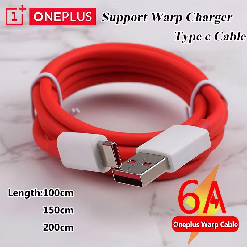 USB Type-C telefono laidas OnePlus 'Warp Charge' 6A – 1m/1.5m