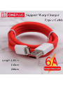 USB Type-C telefono laidas OnePlus 'Warp Charge' 6A – 1m/1.5m