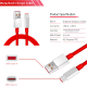 USB Type-C telefono laidas OnePlus 'Warp Charge' 6A, 1m/1.5m