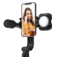 Trikojė asmeniukių lazda (selfie stick), su apšvietimu, mikrofonu - Blitzwolf BW-BS15 su Bluetooth pulteliu