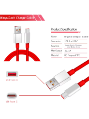 USB Type-C Phone Cable OnePlus 'Warp Charge' 6A – 1m/1.5m