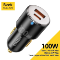 Automobilinis įkroviklis USB-A / USB-C 100W ESSAGER