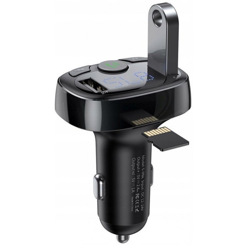 Automobilinis FM moduliatorius, 3.4A USB įkroviklis, MP3 grotuvas su Bluetooth 4.2 BASEUS CCTM-01