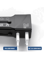 Universal Travel Adapter LENCENT with USB QC 3.0 & Type-C PD 20W – EU, US, AU, UK