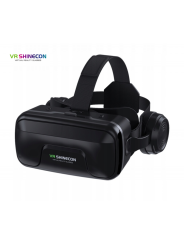 Virtual Reality 3D Glasses VR Shinecon G04EA with Headphones, Control Buttons, and Bluetooth Remote