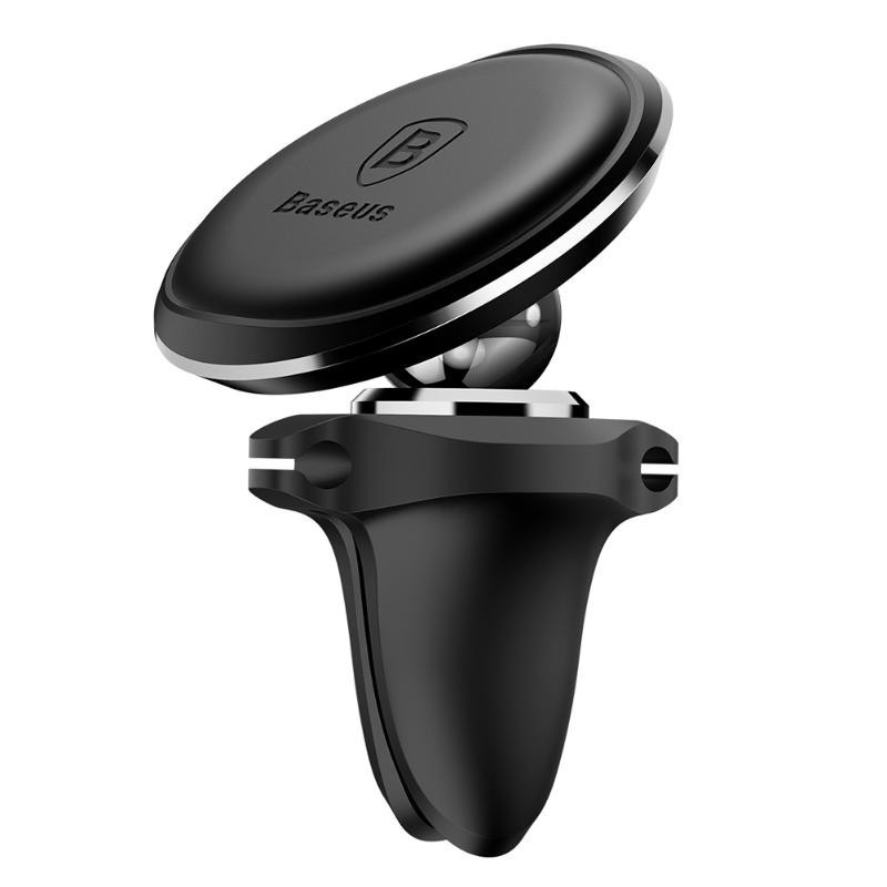 BASEUS Magnetic Car Phone Holder for Air Vents with Adjustable Head & Cable Clip