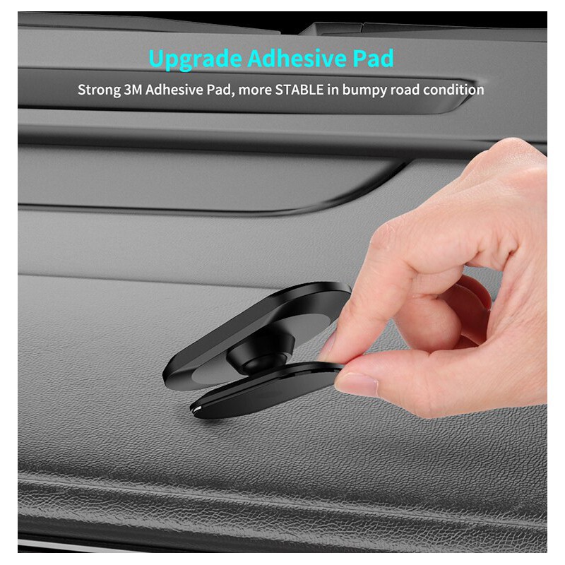 FLOVEME Magnetic Car Phone Holder with Stand & 360° Adjustable Head – Black