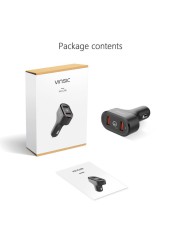 Automobilinis telefono įkroviklis VINSIC su dviem USB jungtimis ir QC3.0, 36W
