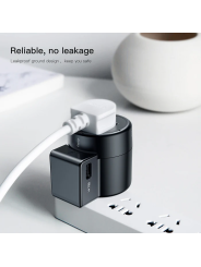 Baseus Universal 2-Port USB Phone Charger with US, UK, EU, and AU Plugs