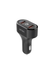 Automobilinis telefono įkroviklis VINSIC su dviem USB jungtimis ir QC3.0, 36W