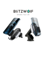 Automobilinis telefono laikiklis – bevielis (Qi) įkroviklis BlitzWolf CW3 15W