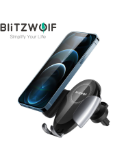 Automobilinis telefono laikiklis – bevielis (Qi) įkroviklis BlitzWolf CW3 15W