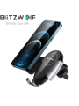 Automobilinis telefono laikiklis – bevielis (Qi) įkroviklis BlitzWolf CW3 15W