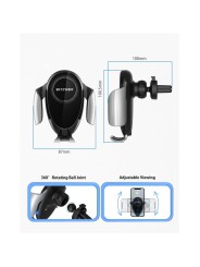 Automobilinis telefono laikiklis – bevielis (Qi) įkroviklis BlitzWolf CW3 15W