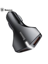 Greito krovimo 2-jų jungčių automobilinis USB įkroviklis BASEUS Rocket QC 3.0
