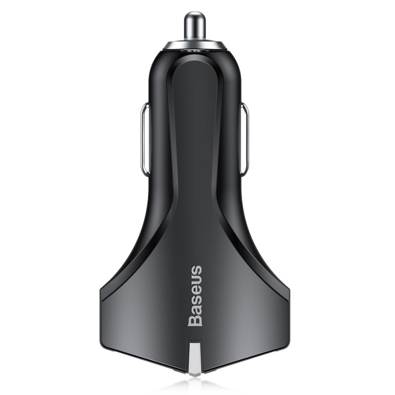 Greito krovimo 2-jų jungčių automobilinis USB įkroviklis BASEUS Rocket QC 3.0