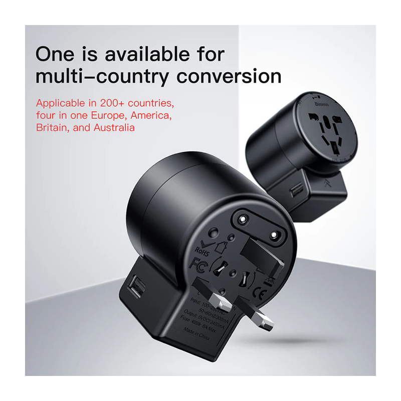 Baseus Universal 2-Port USB Phone Charger with US, UK, EU, and AU Plugs Baseus Universal 2-Port USB Phone Charger with US, UK, EU, and AU Plugs
