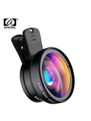 Apexel 2-in-1 Macro + Wide-Angle Phone Lens Kit