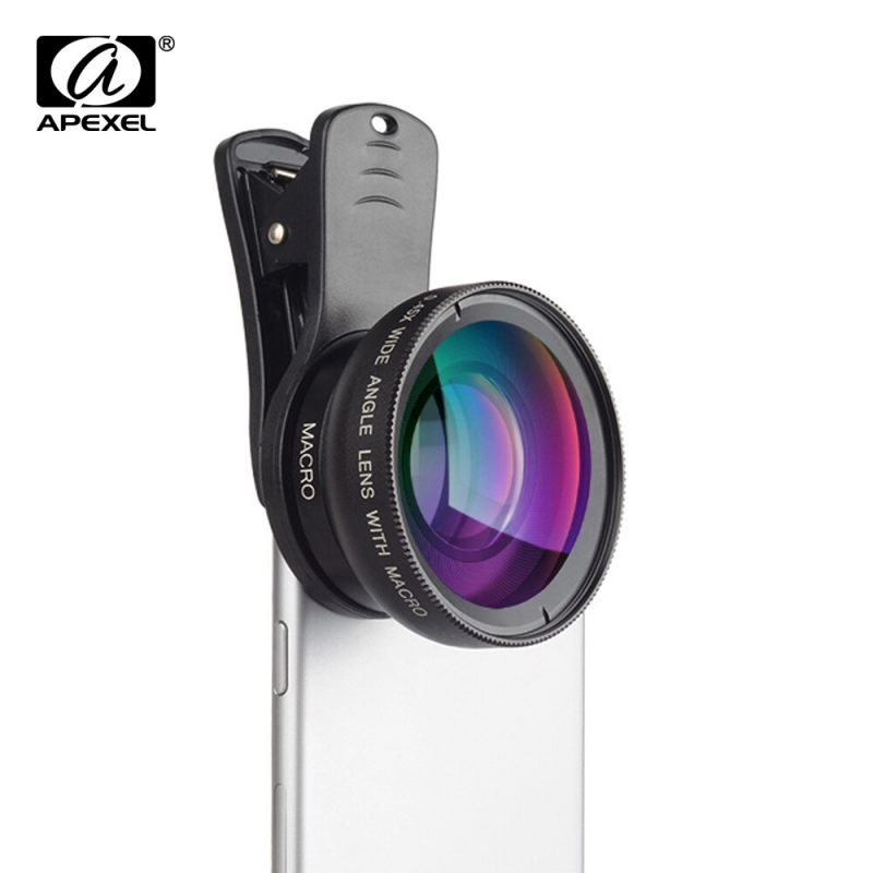 Apexel 2-in-1 Macro + Wide-Angle Phone Lens Kit