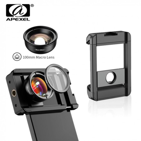 Apexel Universal 4K HD 100mm Macro Lens with CPL Filter & Case