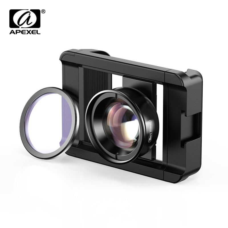 Apexel Universal 4K HD 100mm Macro Lens with CPL Filter & Case