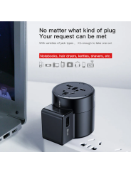 Baseus Universal 2-Port USB Phone Charger with US, UK, EU, and AU Plugs