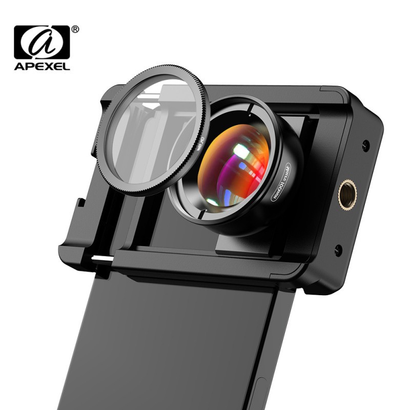 Apexel Universal 4K HD 100mm Macro Lens with CPL Filter & Case