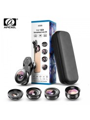 Apexel HD Pro Universal 5-in-1 Phone Lens Kit with Protective Case