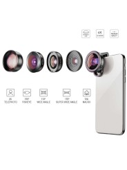 Apexel HD Pro Universal 5-in-1 Phone Lens Kit with Protective Case